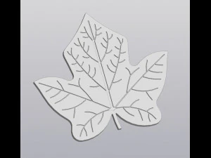 Cup coaster Ivy leaf 3D Print Model