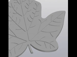 Cup coaster Ivy leaf 3D Print Model