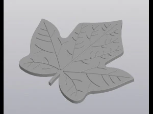 Cup coaster Ivy leaf 3D Print Model