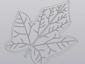 Cup coaster Ivy leaf 3D Print Model