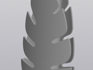 Vase Philodendron leaf 3D-printmodel