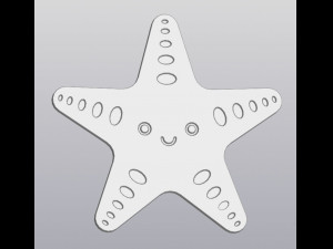 Cup coaster Starfish Modelo de Impressão 3D