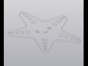 Cup coaster Starfish Modelo de Impressão 3D