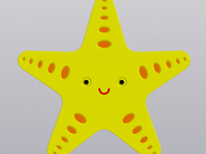 Cup coaster Starfish 3D Print Model