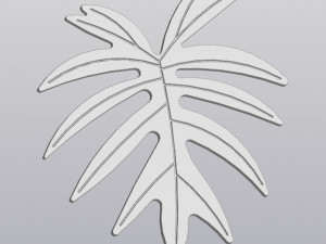 Cup coaster Philodendron leaf Modelo de impresión 3D