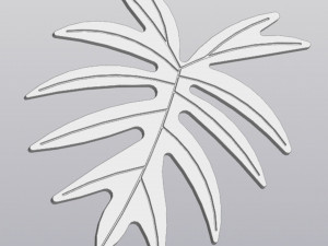 Cup coaster Philodendron leaf Modelo de impresión 3D