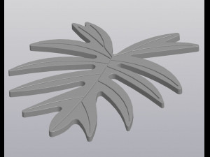 Cup coaster Philodendron leaf Modelo de impresión 3D