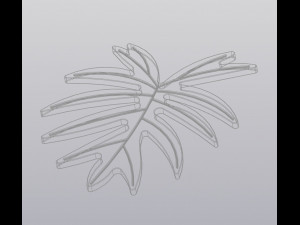 Cup coaster Philodendron leaf Modelo de impresión 3D