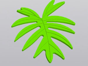 Base para copos Folha de filodendro Modelo de Impressão 3D