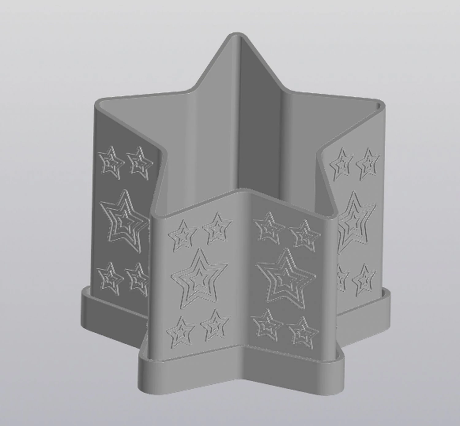 Sloped star Planter 3D Print Model .c4d .max .obj .3ds .fbx .stl .blend