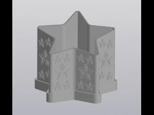 Sloped star Planter 3D Print Model