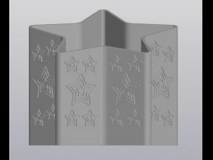 Sloped star Planter 3D Print Model
