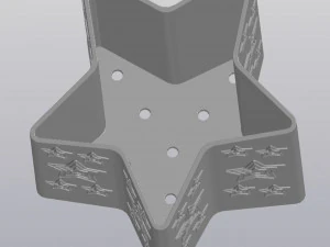 Sloped star Planter 3D Print Model