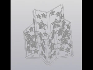 Sloped star Planter 3D Print Model