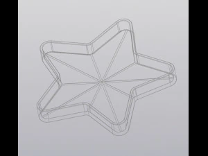 Sloped star Planter 3D Print Model