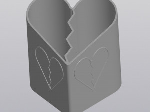 Broken heart Planter 3D Print Model