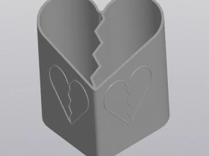 Broken heart Planter 3D Print Model