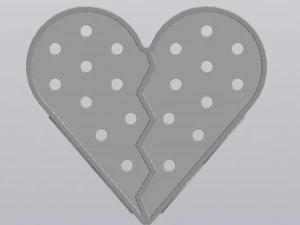 Broken heart Planter 3D Print Model
