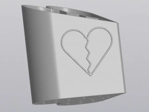 Broken heart Planter 3D Print Model