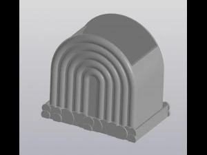 Rainbow and clouds Planter 3D Print Model