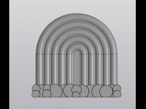 Rainbow and clouds Planter 3D Print Model