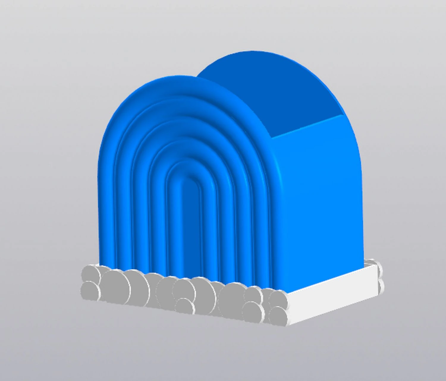 Rainbow and clouds Planter 3D Print Model .c4d .max .obj .3ds .fbx .stl .blend 