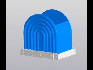 Penanam pelangi dan awan Model Cetak 3D