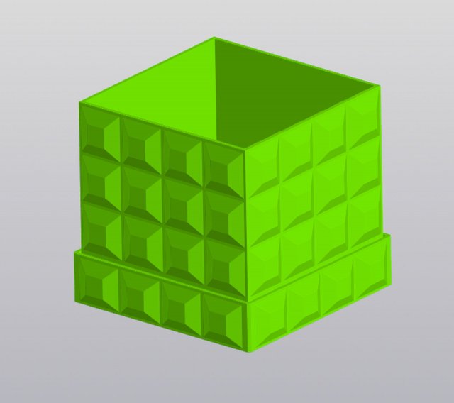 Tile planter 3D Druckmodell .c4d .max .obj .3ds .fbx .stl .blend