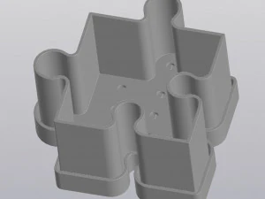 Penanam Puzzle Tunggal Model Cetak 3D