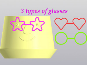 Planter with glasses 3D-printmodel