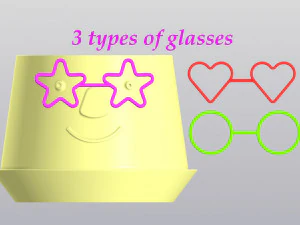 Penanam dengan kacamata Model Cetak 3D