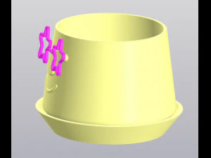 Planter with glasses 3D Print Model