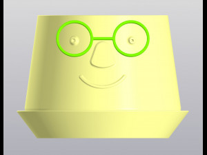 Planter with glasses Modelo de impresión 3D