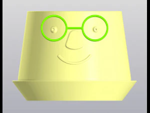 Planter with glasses 3D Print Model