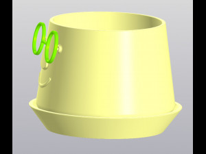 Planter with glasses Modelo de impresión 3D