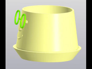 Planter with glasses 3D Print Model
