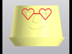 Planter with glasses Modelo de impresión 3D