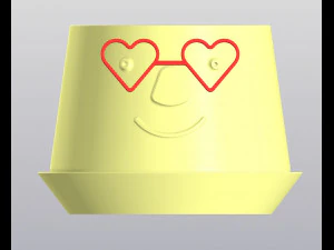 Planter with glasses 3D Print Model