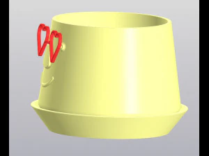 Planter with glasses 3D Print Model