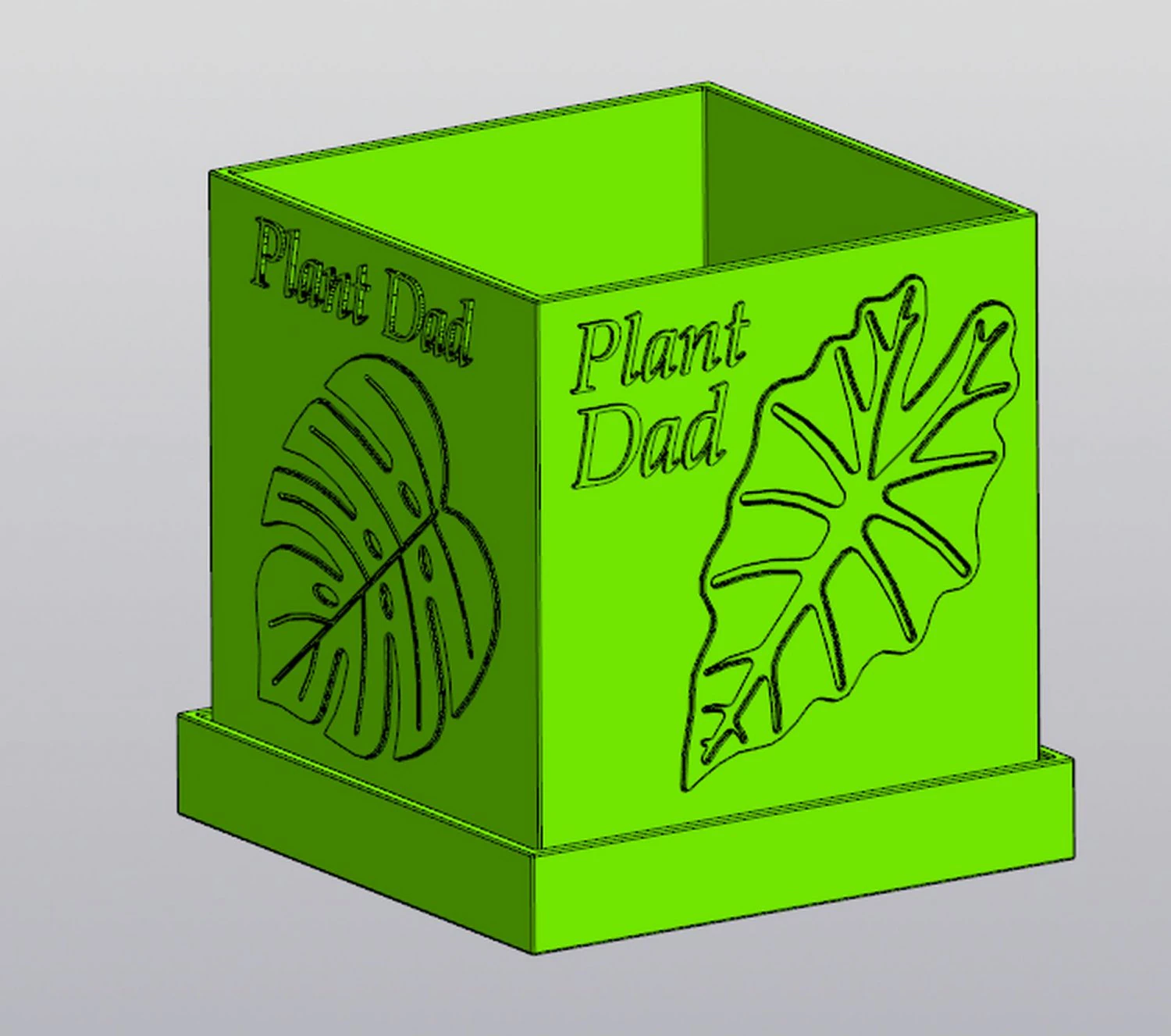 Plant Dad planter 3D Print Model .c4d .max .obj .3ds .fbx .stl .blend 