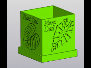 Plant Dad planter 3D Print Model