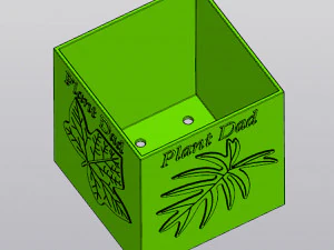 Plant Dad planter 3D Print Model