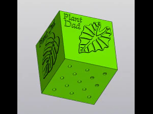 Plant Dad planter 3D Print Model