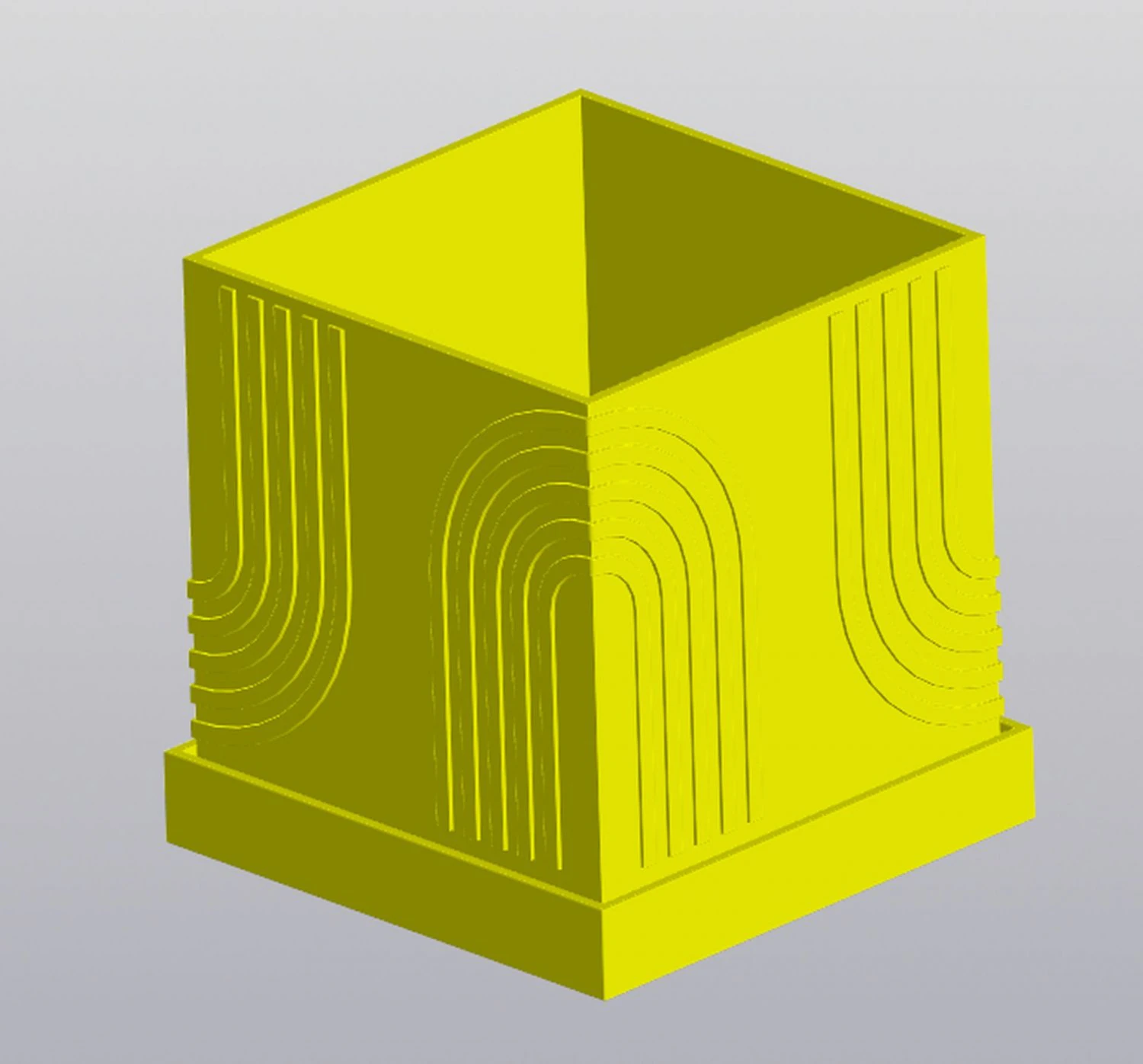 Square Rainbow planter 3D Print Model .c4d .max .obj .3ds .fbx .stl .blend 