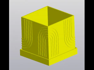 Quadratischer Regenbogenpflanzer 3D Druckmodell