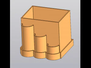 Kotak bulat Penanam Penholder Model Cetak 3D