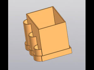 Planter Penholder round box 3D Print Model