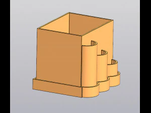 Planter Penholder round box 3D Print Model