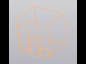 Planter Penholder round box 3D Print Model