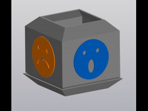 4 Emotions Planter 3D Baskı Modeli